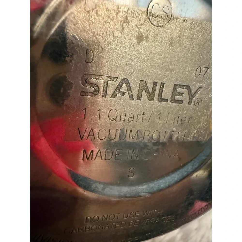 Vintage Stanley Thermos 1.1 Quart Green Insulated Bottle‎ with Handle - Picture 5 of 12